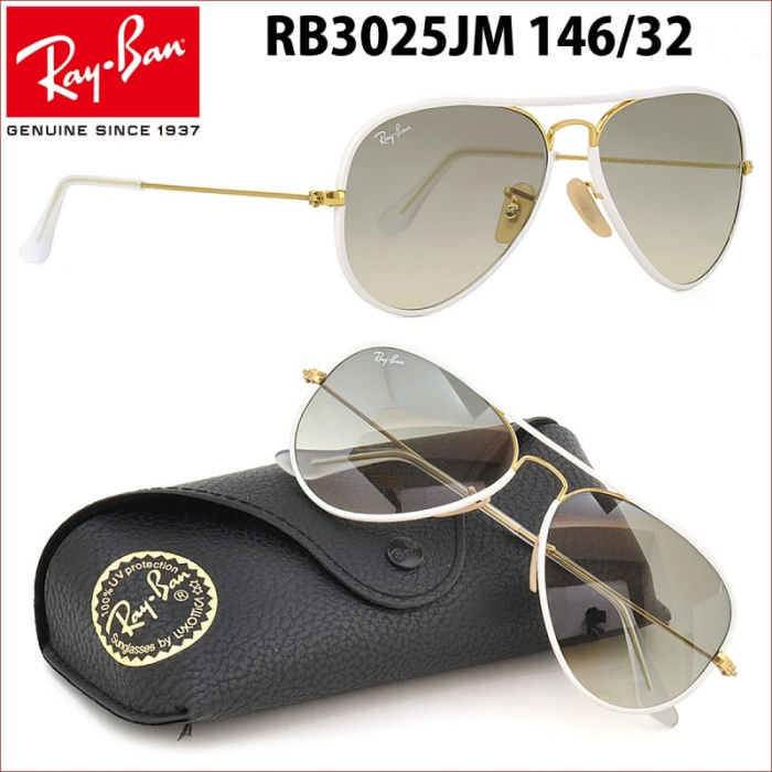 Unisex Γυαλί Ηλίου Ray-Ban 3025-J-M aviator large metal 146/32 - Image 3